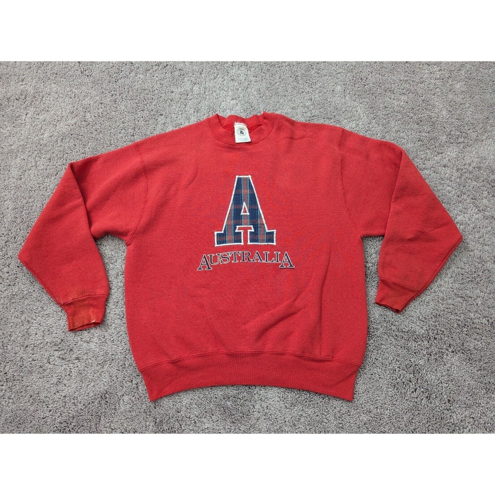 Vintage Australia Sweater Mens One Size‎ Pullover Red Ross International